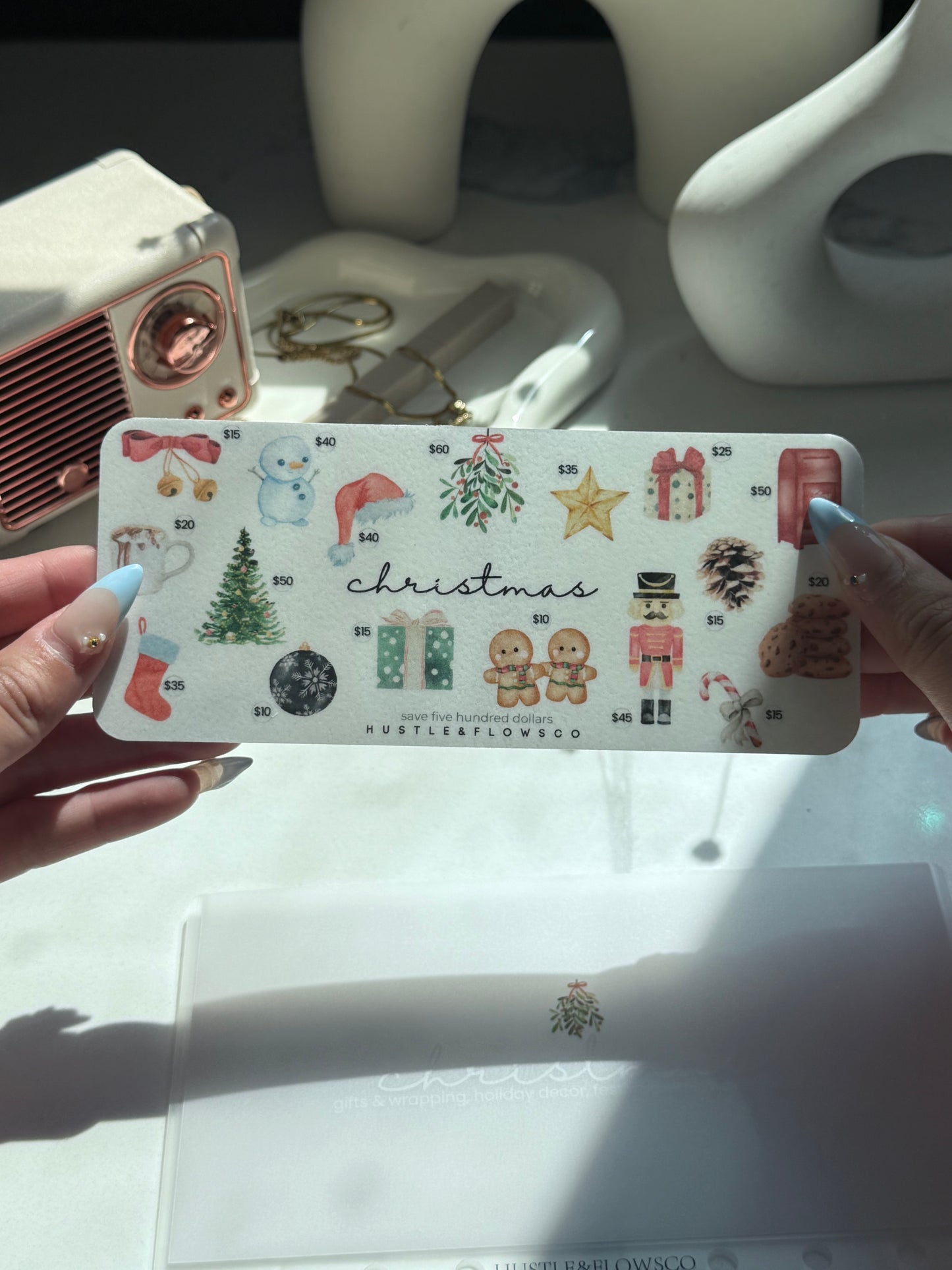 A6 laminated ALL holiday saving challenges