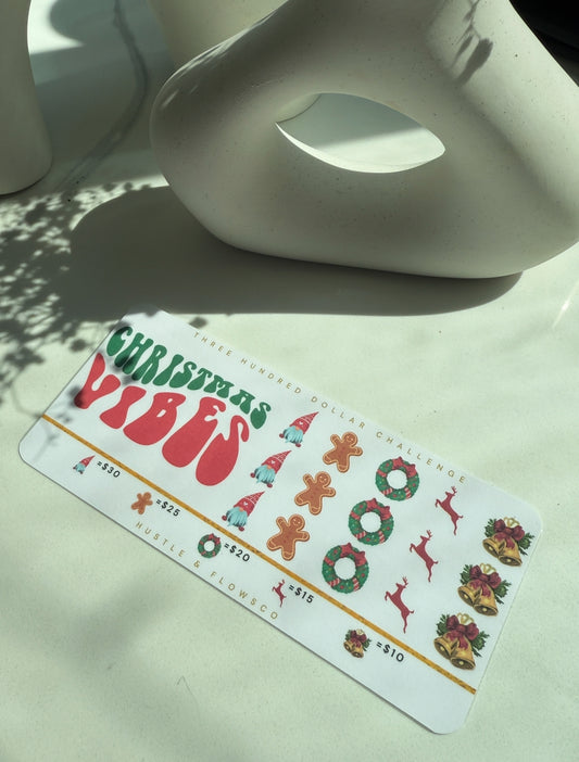 Laminated A6 Christmas Savings Challenge Save $300 (reusable)