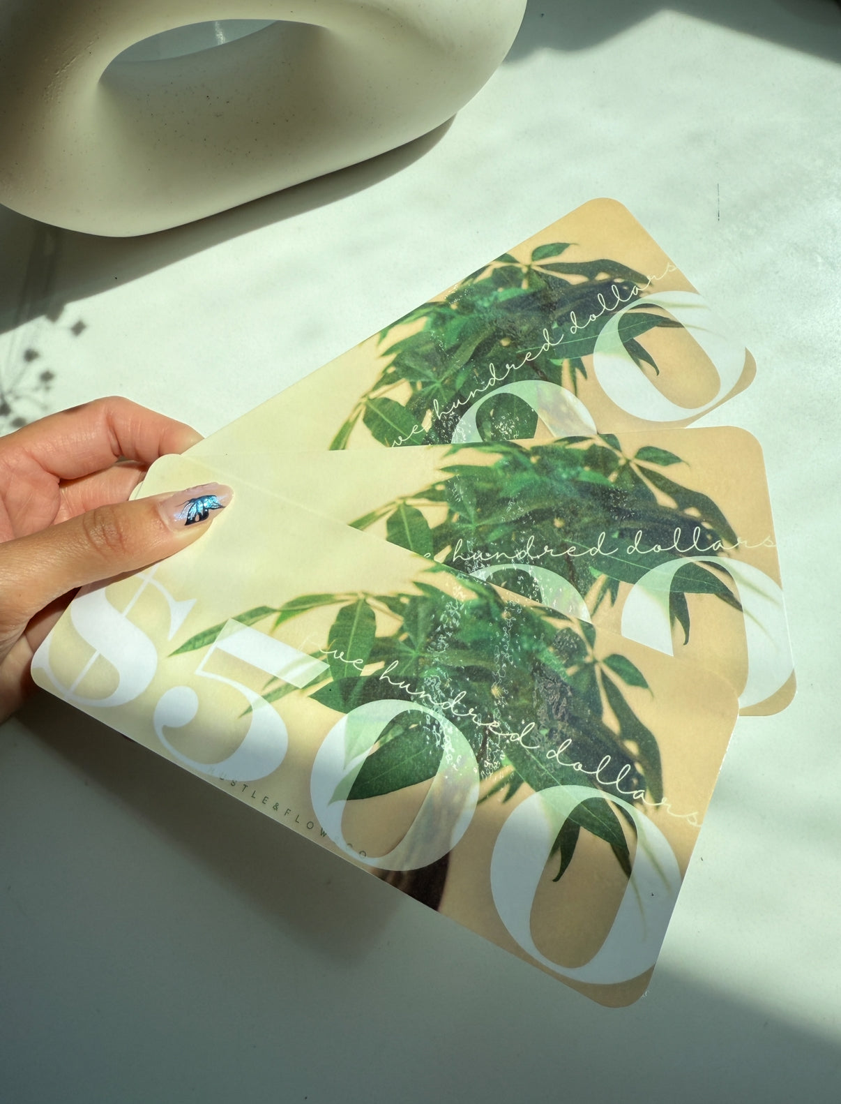 Laminated A6 Placeholders $100 $300 or $500 (set of 3)