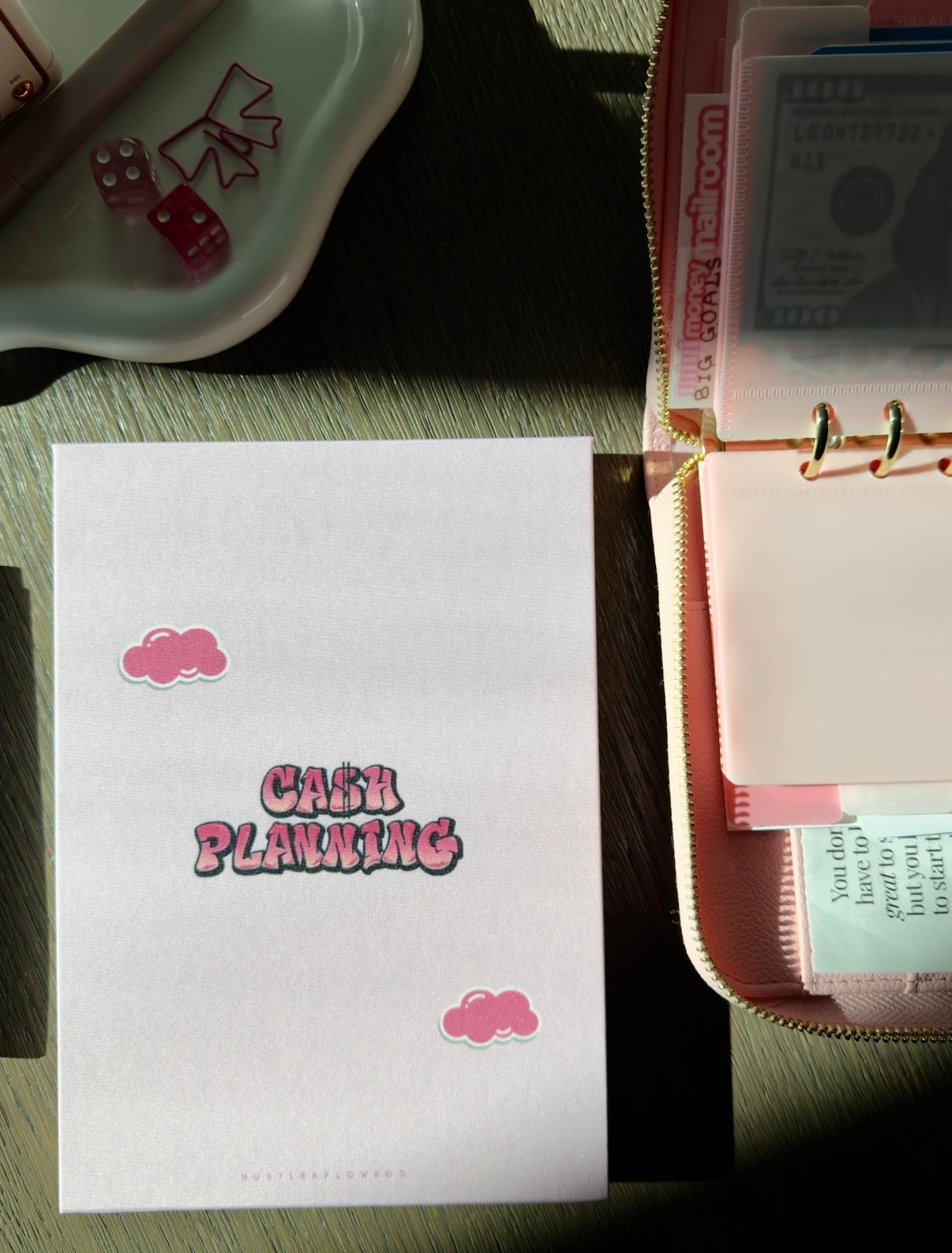 Pink 2-in-1 A6 Cash Planning Sheet + Bank Teller Tear-Off