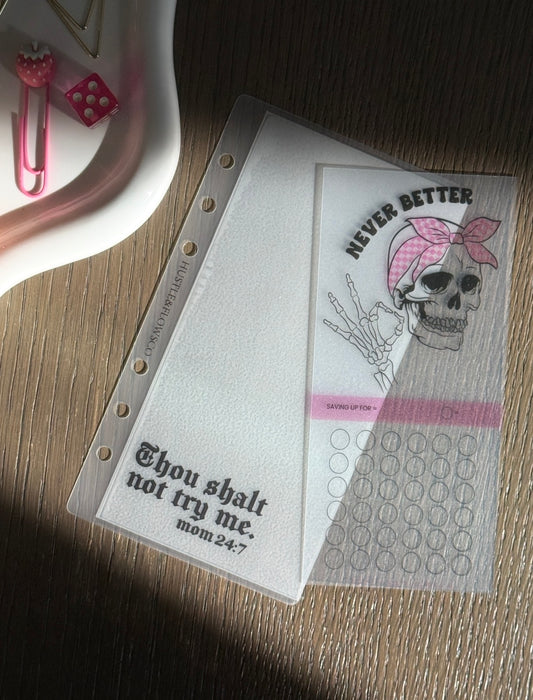 A6 Motherhood Savings Challenge + Envelope set